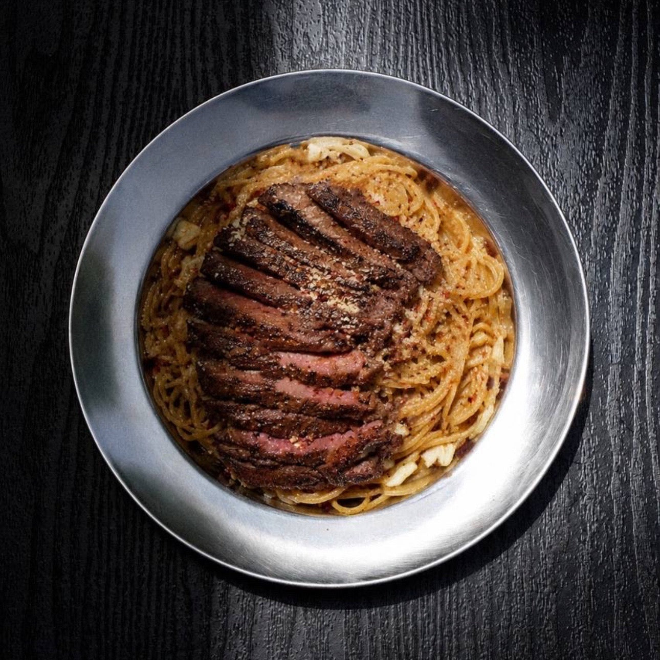 BEEF STRIPLOIN AU AGLIO E OLIO